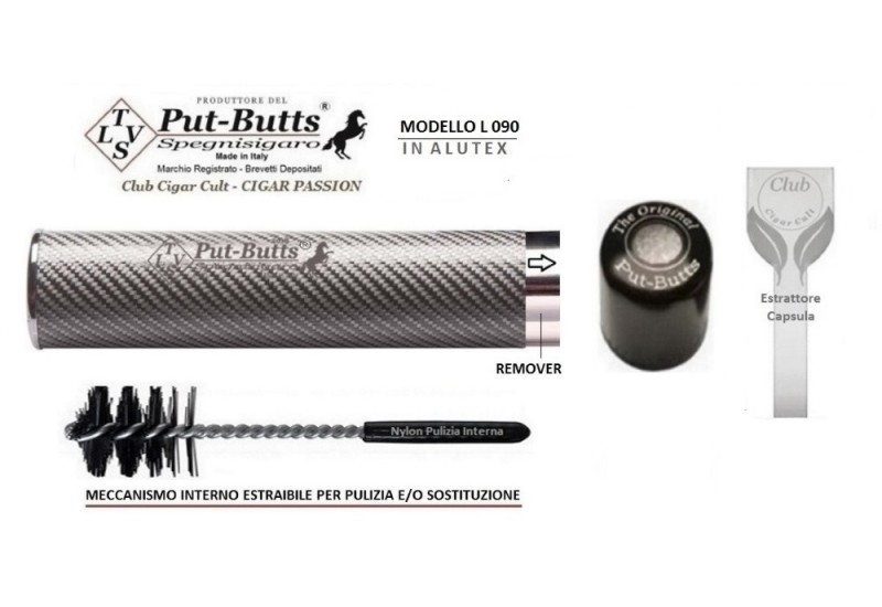 Put-Butts Spegnisigaro Singolo in ALUTEX - Made in Italy -