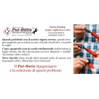 Put-Butts Spegnisigaro COMFORT L 100 Doppio Colore Metal Argento - Made in Italy -