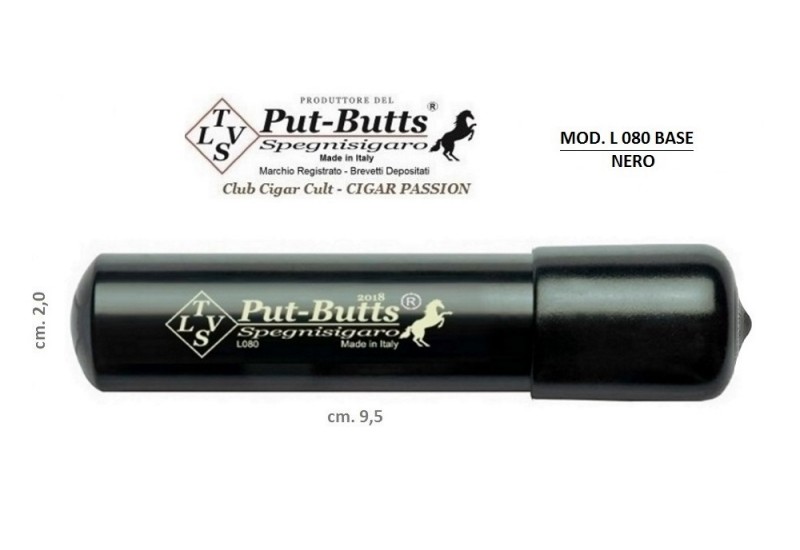 Put-Butts Spegnisigaro L 080 BASE Singolo Colore Nero - Made in Italy -   