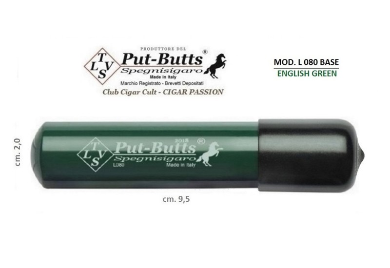 Put-Butts Spegnisigaro L 080 BASE Singolo Colore English Green - Made in Italy -   