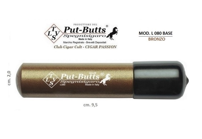 Put-Butts Spegnisigaro L 080 BASE Singolo Colore Bronzo - Made in Italy -   