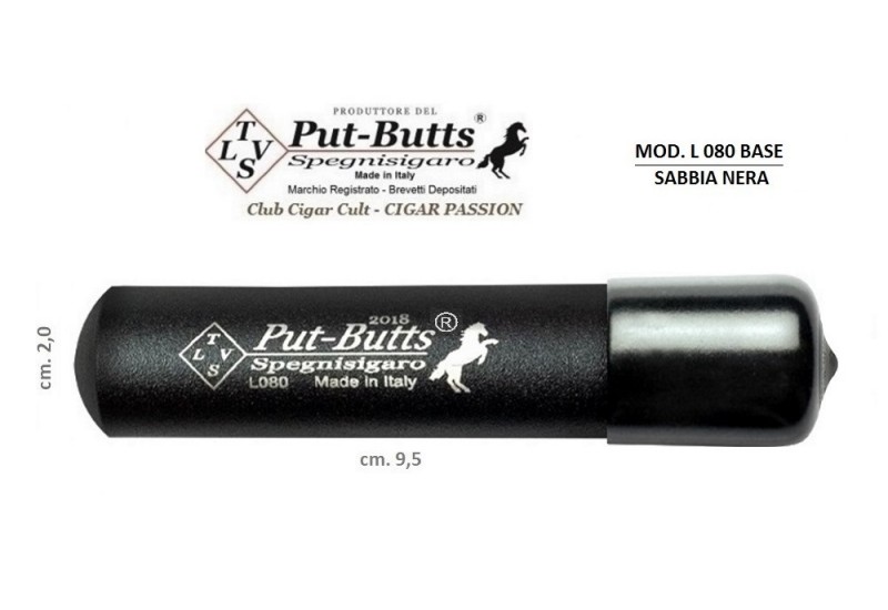 Put-Butts Spegnisigaro L 080 BASE Singolo Colore Sabbia Nera - Made in Italy - Put-Butts Spegnisigaro L 080 BASE Singolo Colore Sabbia Nera - Made in Italy -