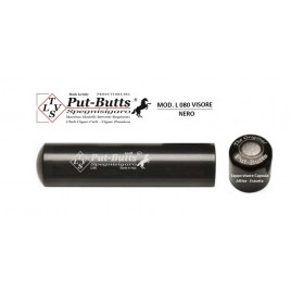 Put-Butts Spegnisigaro Singolo L 080 VISORE Colore Nero - Made in Italy -
