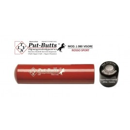 Put-Butts Spegnisigaro Singolo L 080 VISORE Colore Rosso- Made in Italy -